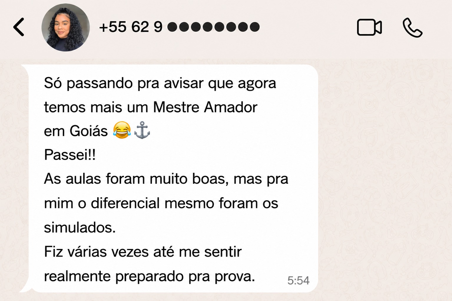 Depoimento de aluno aprovado 4