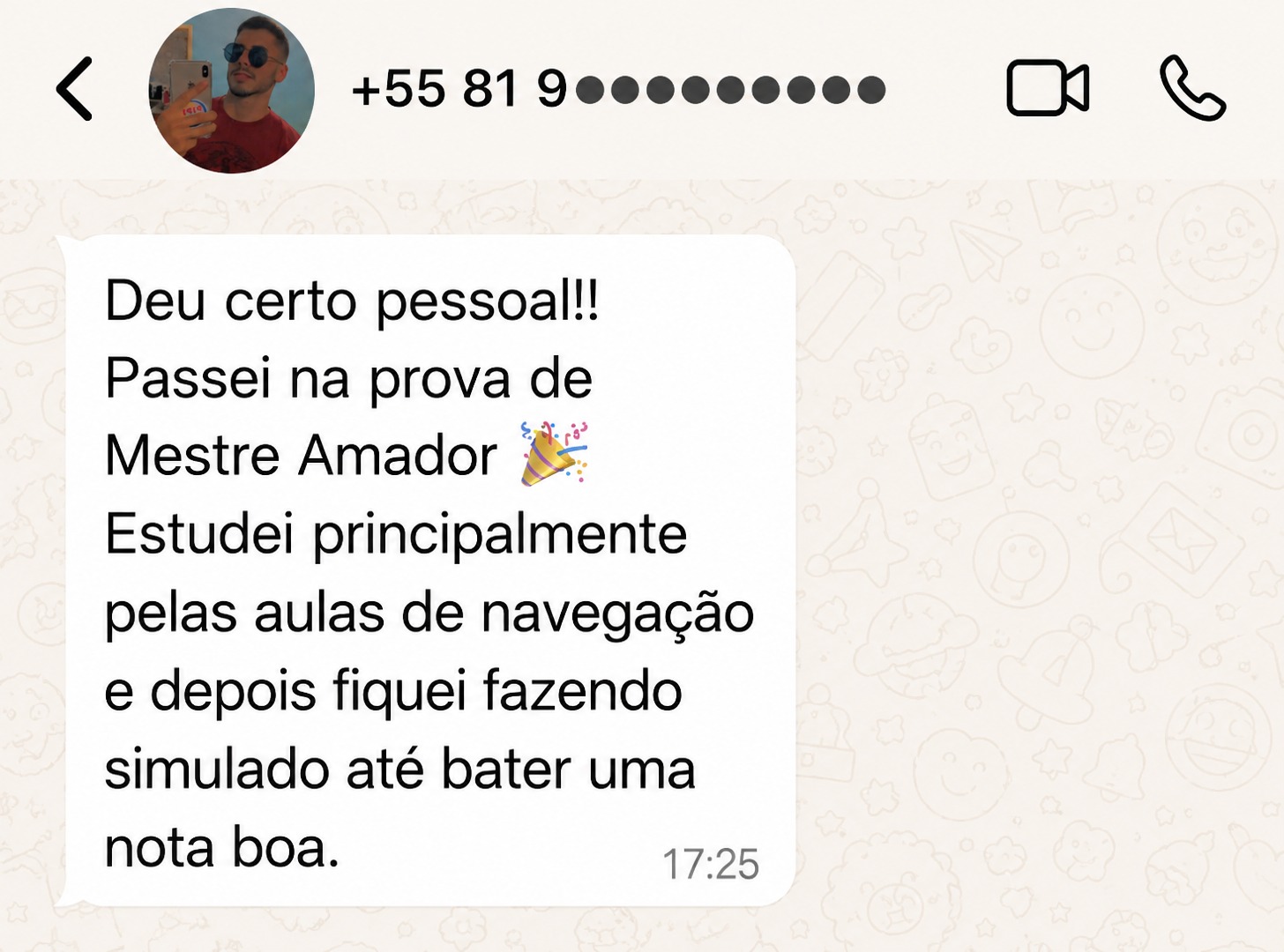 Depoimento de aluno aprovado 10
